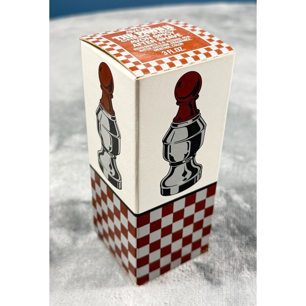 Avon The Pawn II Chess Piece Spicy After Shave Decanter 3 Fl Oz Vintage